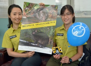 クロウサギ交通事故防止キャンペーン