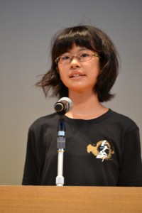 でっかい夢語り大会小学生の部最優秀の齊藤自菜さん