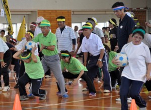 １０競技で熱戦を繰り広げたねんりんスポーツ大会＝１６日、徳之島町亀津