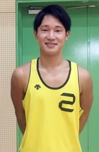 全日本ビーチバレーボール大学男女選手権に出場した鹿屋体育大２年の柳泰雅（提供写真）