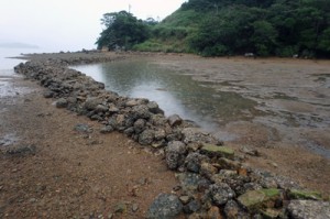 木慈集落の垣漁跡