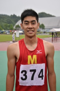 Ｕ―１８日本陸上選手権の男子４００㍍障害で３位入賞した田中天智龍